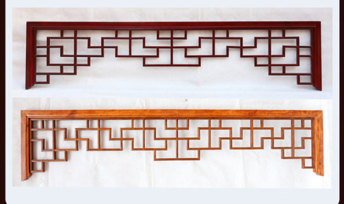 芜湖中式花格吊顶门楣挂落仿古落地罩在实际案例中的展示