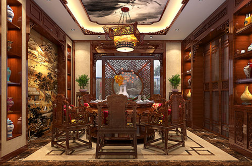 芜湖温馨雅致的古典中式家庭装修设计效果图